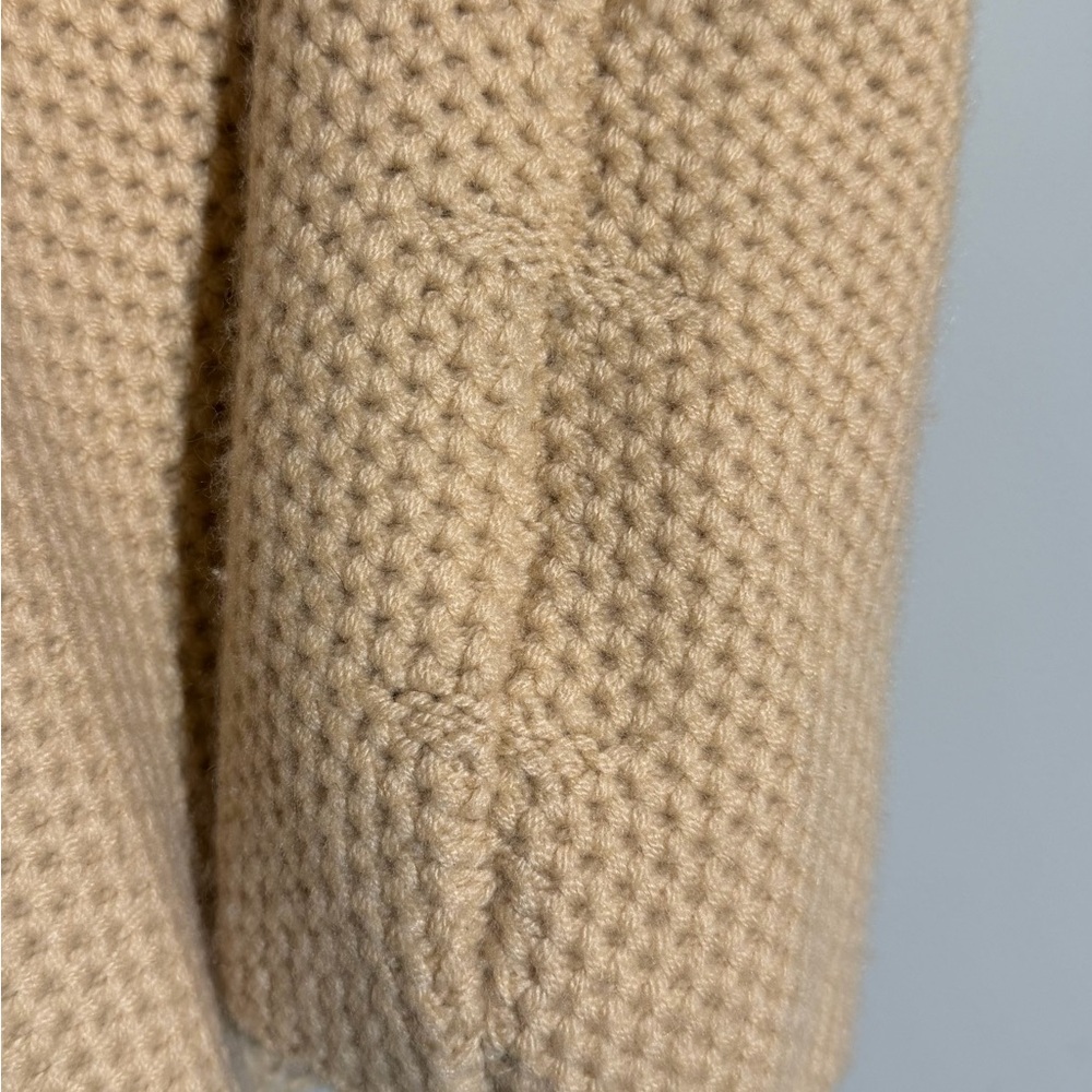 Saks Fifth Avenue Cashmere Tan Vintage Cowl Neck Sweater Size Small - Picture 3 of 7